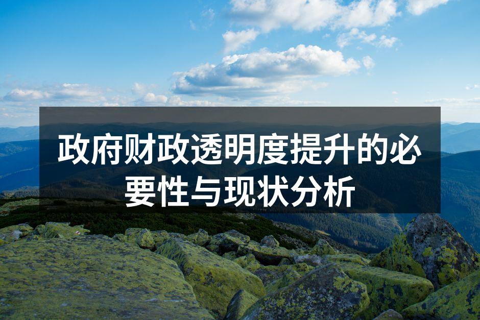 政府财政透明度提升的必要性与现状分析