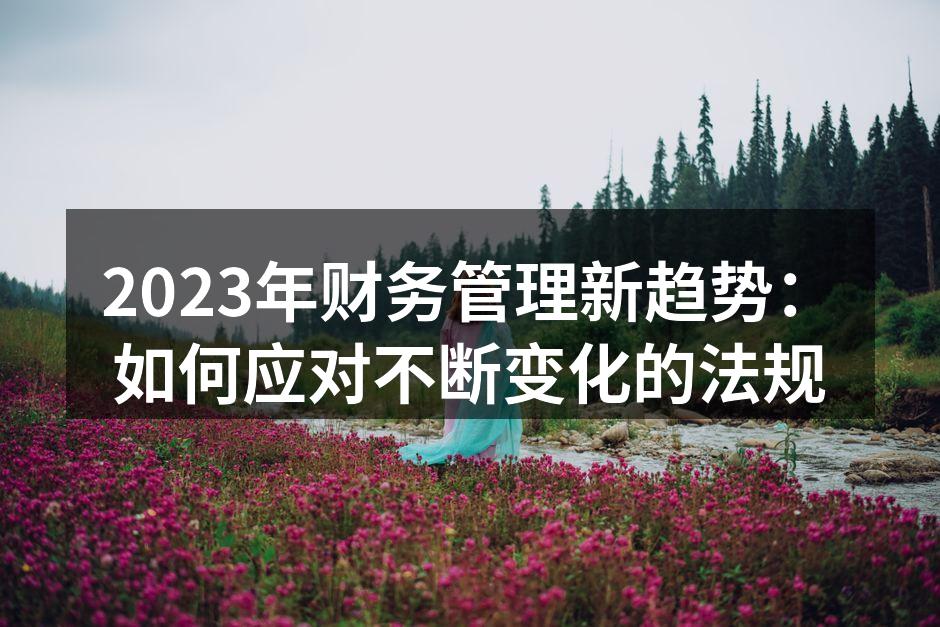 2023年财务管理新趋势：如何应对不断变